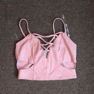 Pink crop top